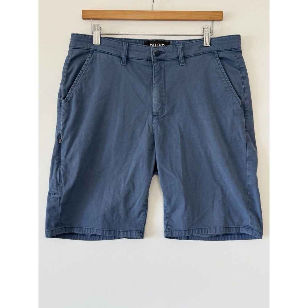 DU/ER Pimlico Performance Shorts Mens Size 34 Blue MSTS1013 Stretch Chino